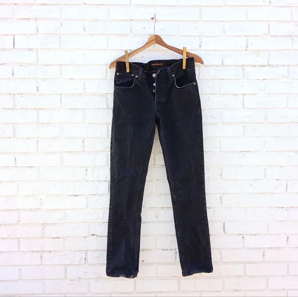 Nudie Organic Cotton Jeans Grim Tim Button Fly
